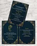 Luxury with Elephant Symbol Half Fold Wedding Invitation