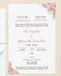 Blush Bloom Simple Flat 5x7 Wedding Invitation 2