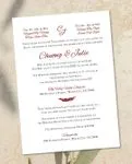 Crimson Classic Design Simple Flat 5x7 Wedding Invitation 2