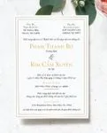 Gilded Border Invite Simple Flat 5x7 Wedding Invitation 2