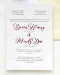 Ruby Flourish Invite Simple Flat 5x7 Wedding Invitation 2