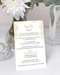 Golden Floral Elegance Simple Flat 5x7 Wedding Invitation 2