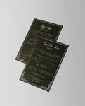 Dark and Rustic Simple Flat 5x7 Wedding Invitation 2