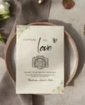 Elegant Ivory Blooms Wedding Menu Cards 2