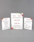 Gorgeous Frame and Flowers Simple Flat 5x7 Wedding Invitation 2