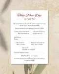 Crimson Classic Design Simple Flat 5x7 Wedding Invitation 3