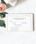 Gilded Border Invite Simple Flat 5x7 Wedding Invitation 3