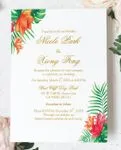 Tropical Garden Simple Flat 5x7 Wedding Invitation 2