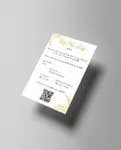 Golden Floral Elegance Simple Flat 5x7 Wedding Invitation 3