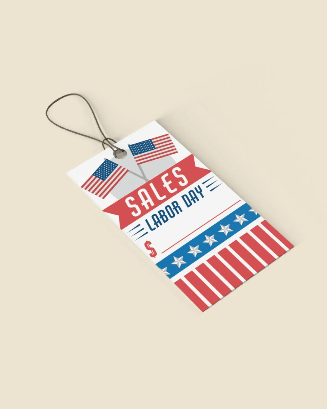 Flags Design Labor Day Hang Tags 1