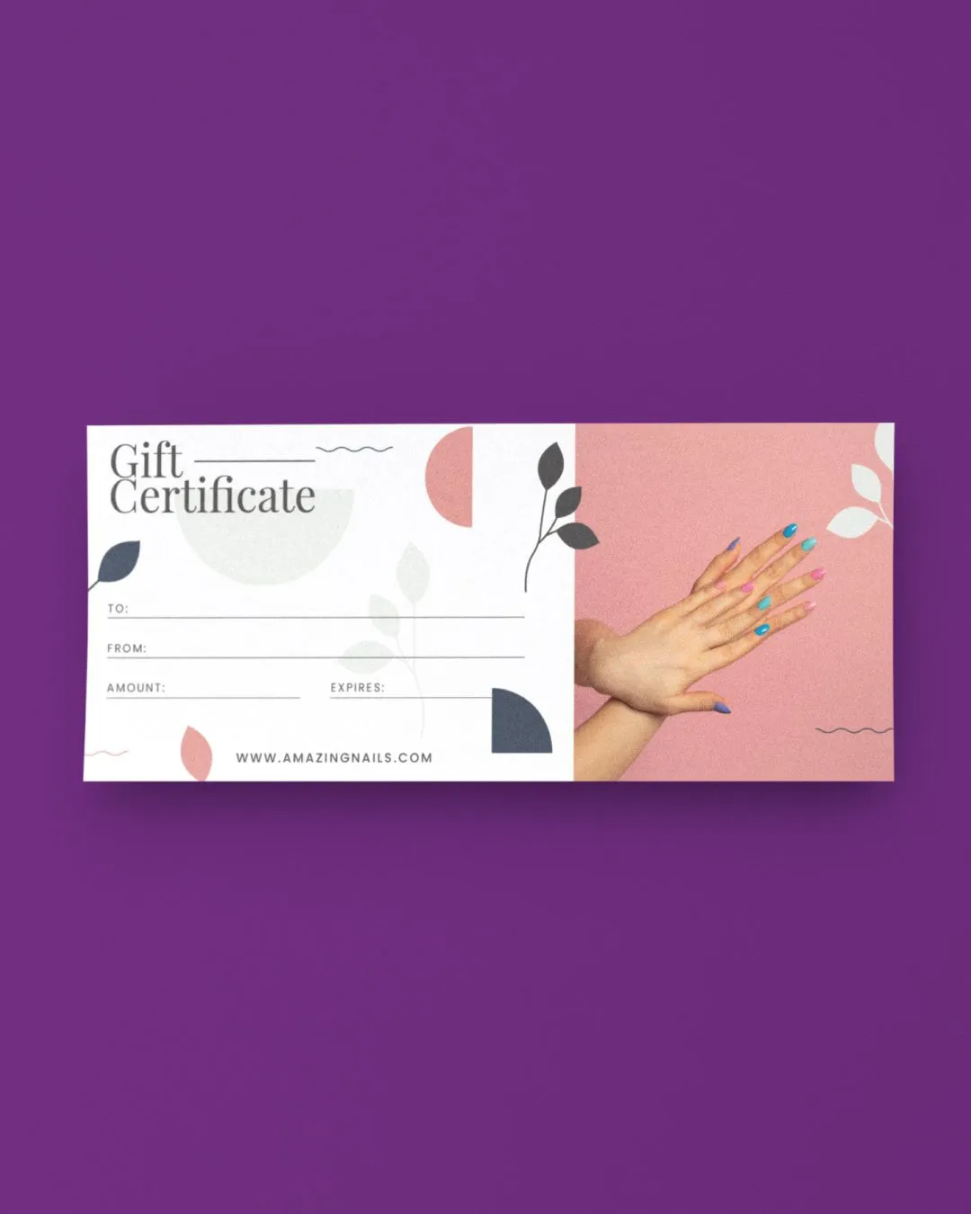 Minimalist Leaves Gift Certificate