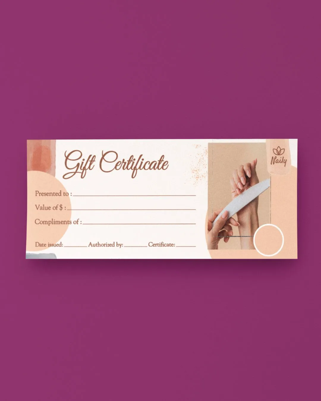 Nice Color Palette Gift Certificate
