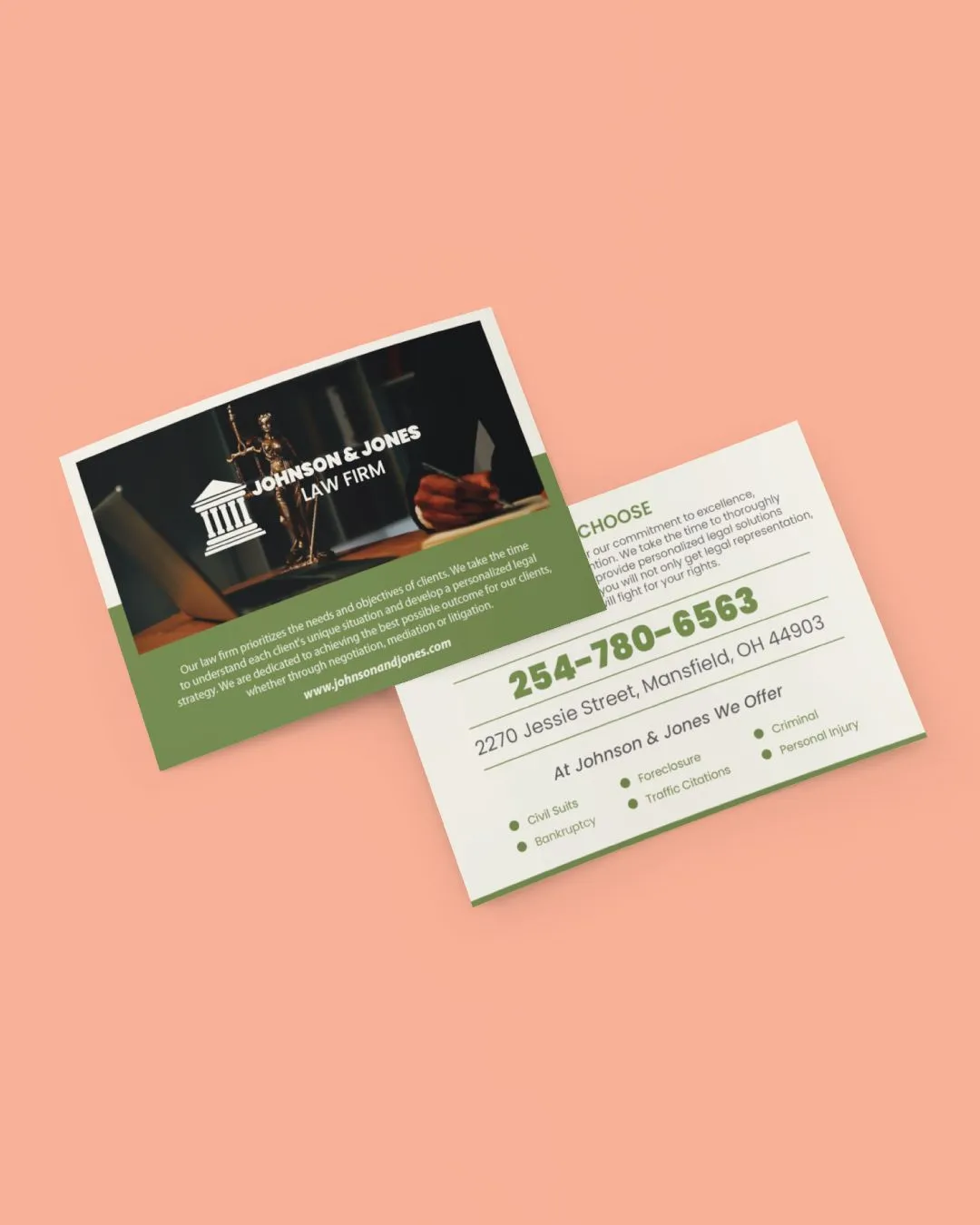 Beige and Olive Green Postcards