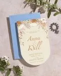 Cappuccino Flowers Unique Style Wedding Invitations