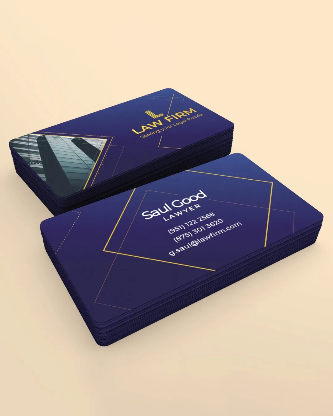 Nice Gold Lines Standard Business Card