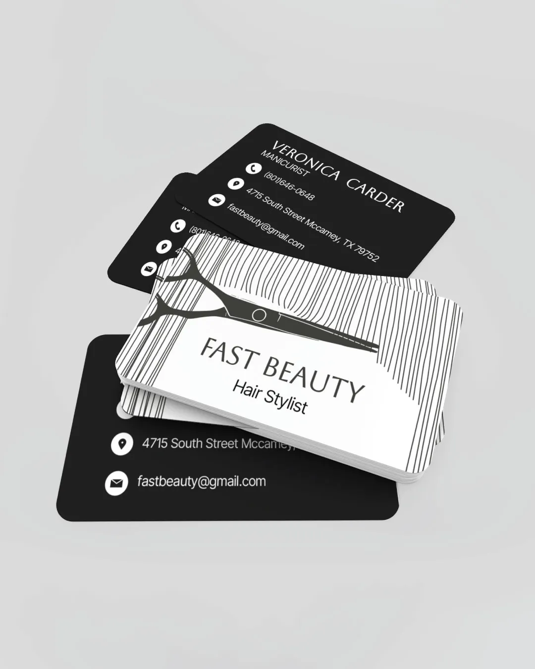 Elegant Scissors Business Cards