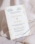 Delicated Flower Arragement Simple Flat 5x7 Wedding Invitation 2