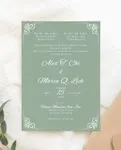 Simple and Elegant Simple Flat 5x7 Wedding Invitation 1
