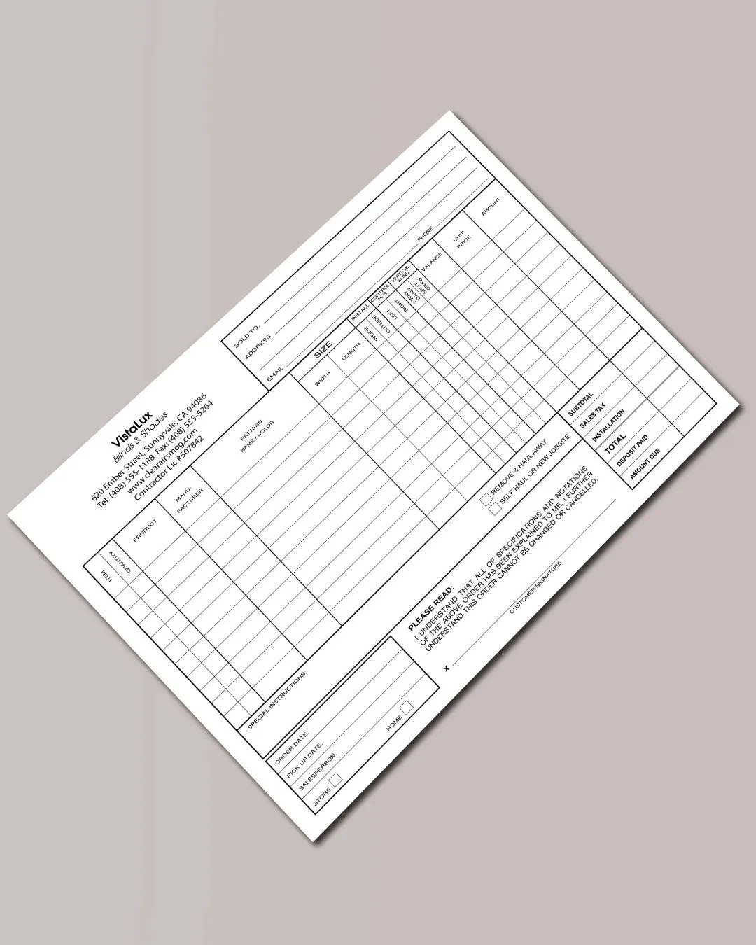 Clean Line Structure Carbonless Forms (Invoice) 1