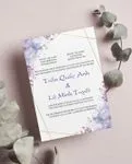 Fairy Tale Flowers Simple Flat 5x7 Wedding Invitation 1