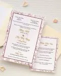 Double Happiness Simple Flat 5x7 Wedding Invitation 1
