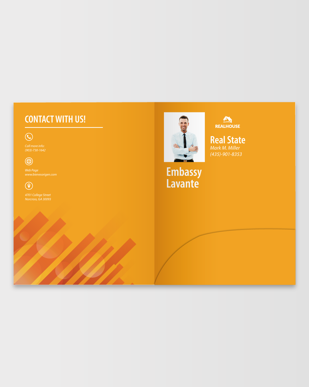 Orange Sunset Presentation Folders