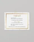 Luxurious Gilt Border Simple Flat 5x7 Wedding Invitation 2