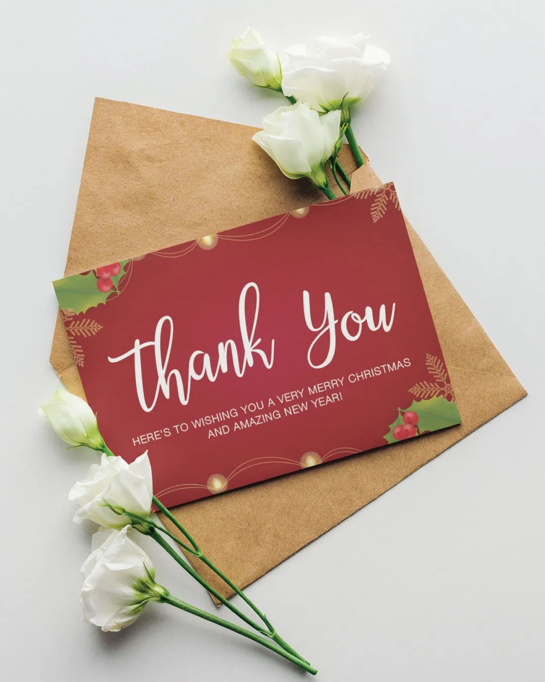 Sienna Christmas Thank You Card