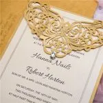 Romantic Laser Cut Lace Wedding Invitation