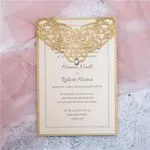 Romantic Laser Cut Lace Wedding Invitation