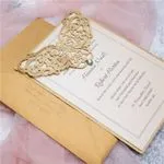 Romantic Laser Cut Lace Wedding Invitation