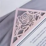 Gorgeous Blush Pink Laser Cut Wedding Invitation