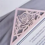 Gorgeous Blush Pink Laser Cut Wedding Invitation