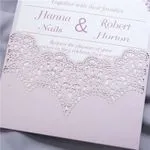 Leaf Gate Fold Laser Cut Wedding Invitation