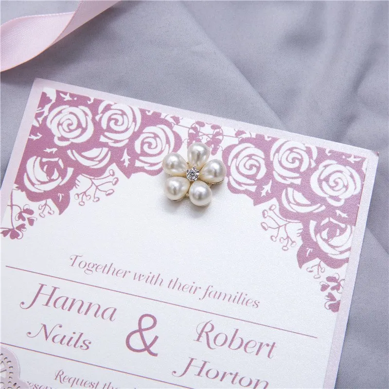 Leaf Gate Fold Laser Cut Wedding Invitation