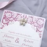 Leaf Gate Fold Laser Cut Wedding Invitation