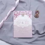 Leaf Gate Fold Laser Cut Wedding Invitation
