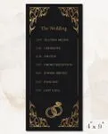 Dark Magnificent Wedding Program Cards