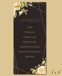 Elegant Floral Art Wedding Program Cards