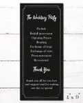 Dark Classic Glamor Wedding Program Cards