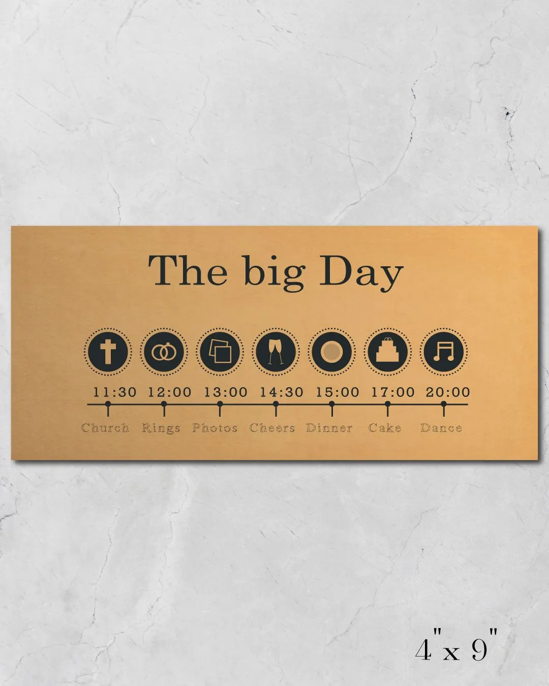 Intense Contrast Wedding Program Cards