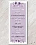 Lush Orchid Themes Wedding Program Cards