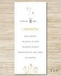 Vintage Elegance Wedding Program Cards