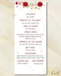 Pure Roses Styles Wedding Program Cards 1