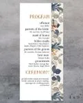 Naturist Harmony Wedding Program Cards