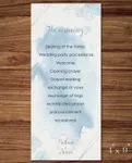 Bluish Minimalism Theme Wedding Program Cards