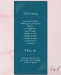 Bluish Atmosphere Theme Wedding Program Cards