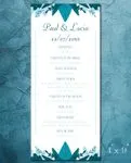 Inspiration Blue Green Wedding Program Cards
