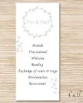 Fresh Air Background Wedding Program Cards