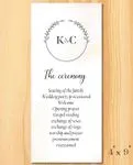 Clean Impressions Wedding Program Cards